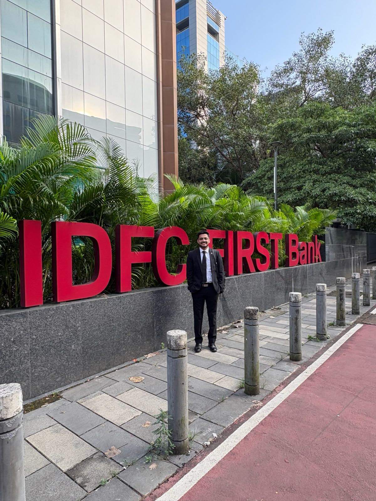 Sidhant at IDFC First Bank for the case competition finals